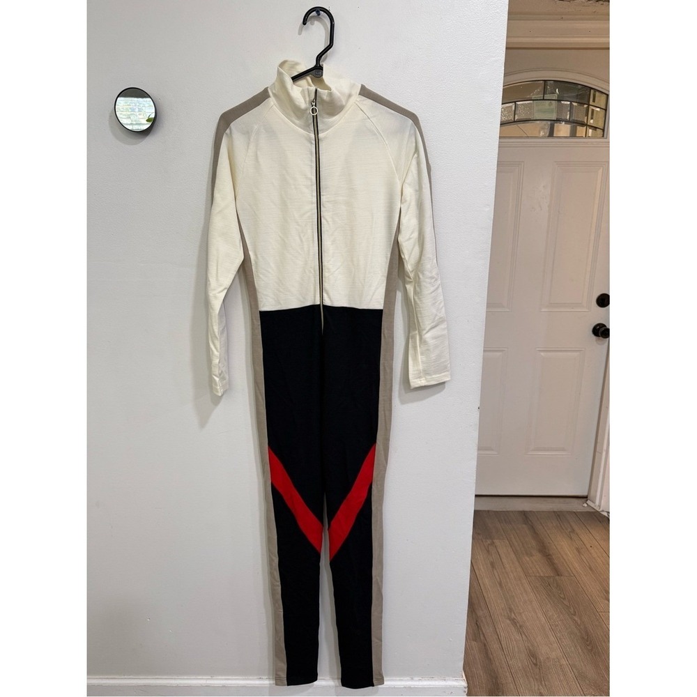 NWT INUIKII X WE NORWEGIANS Wool-blend piqué jumpsuit SZ M
